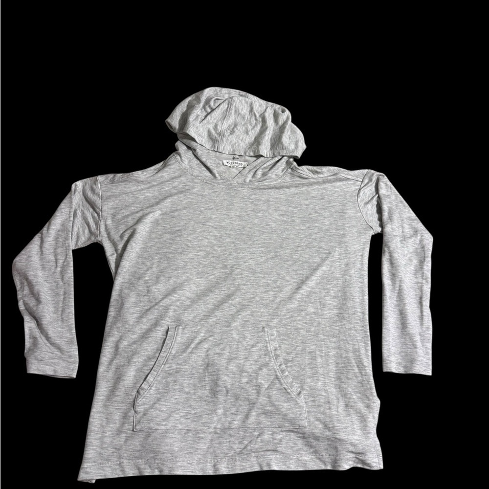 Workshop Republic Clothing Light Gray Hooded Top